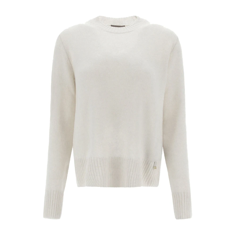 Herno Women's Beige Cashmere Knitwear, S, Cashmere Jumper
