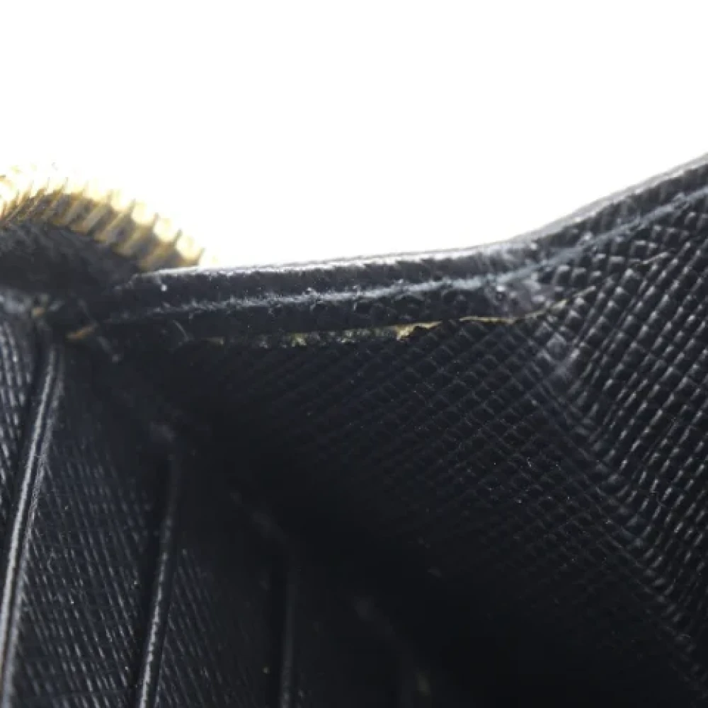 Prada Vintage Pre-owned Fabric wallets Black Dames