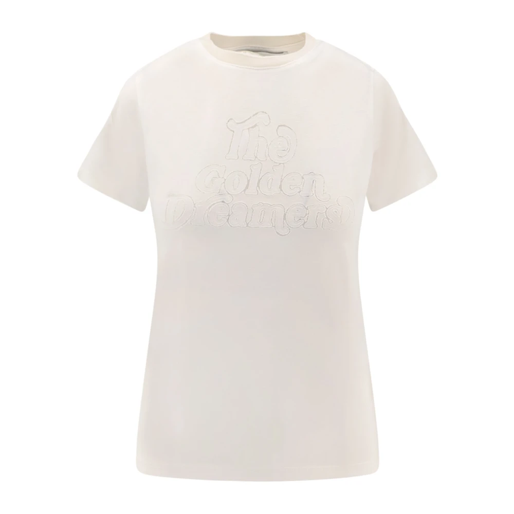 Golden Goose White Printed T-Shirt - Female - T-Shirts - M - Tops