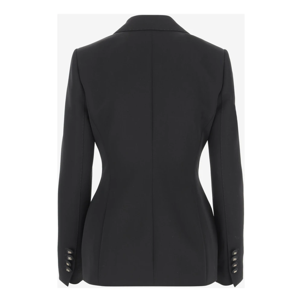 Dolce & Gabbana Zwarte Jas Black Dames