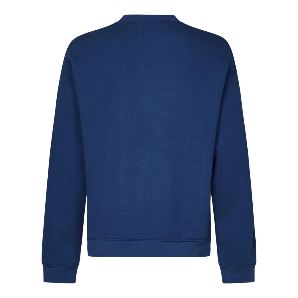 Lacoste Blauwe Geribbelde Trui met Krokodillenbadge Blue Heren