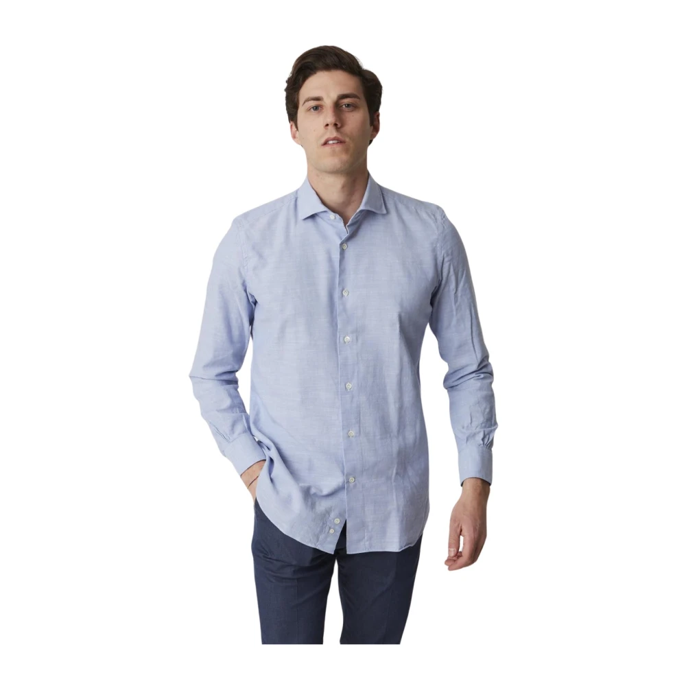 Mazzarelli Casual Shirts Blue Heren