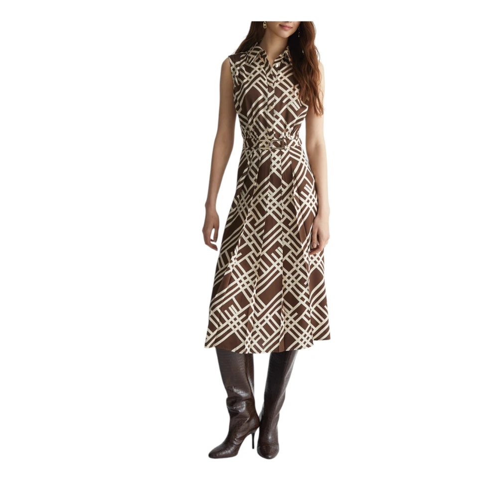 Liu Jo Elegante Jurk voor Vrouwen Brown Dames