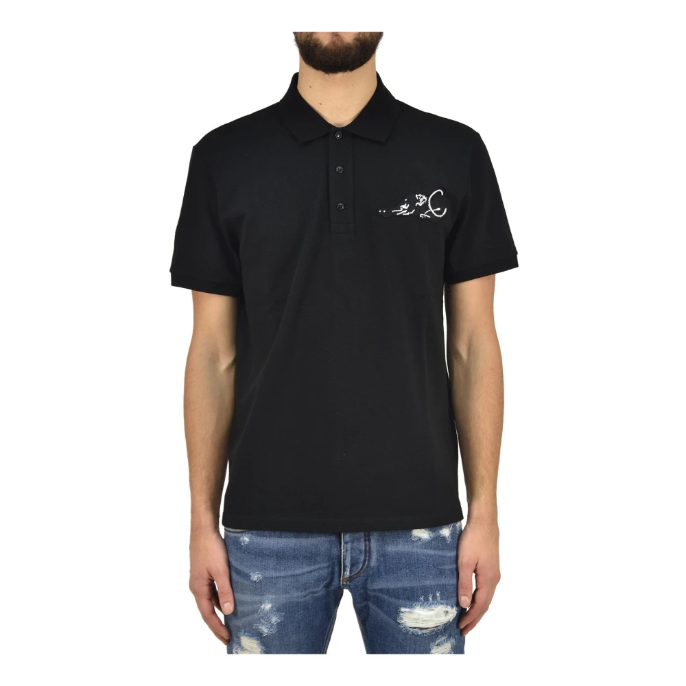 Valentino Zwarte Heren Katoenen Polo Shirt Logo Mod.MV0MH01M47C0NO Black Heren