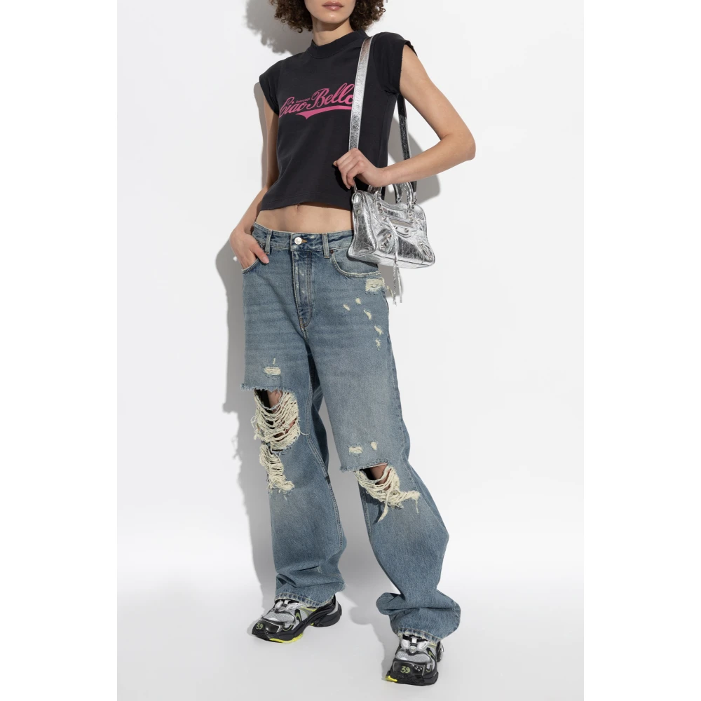 Balenciaga T-shirt met vintage-effect Black Dames