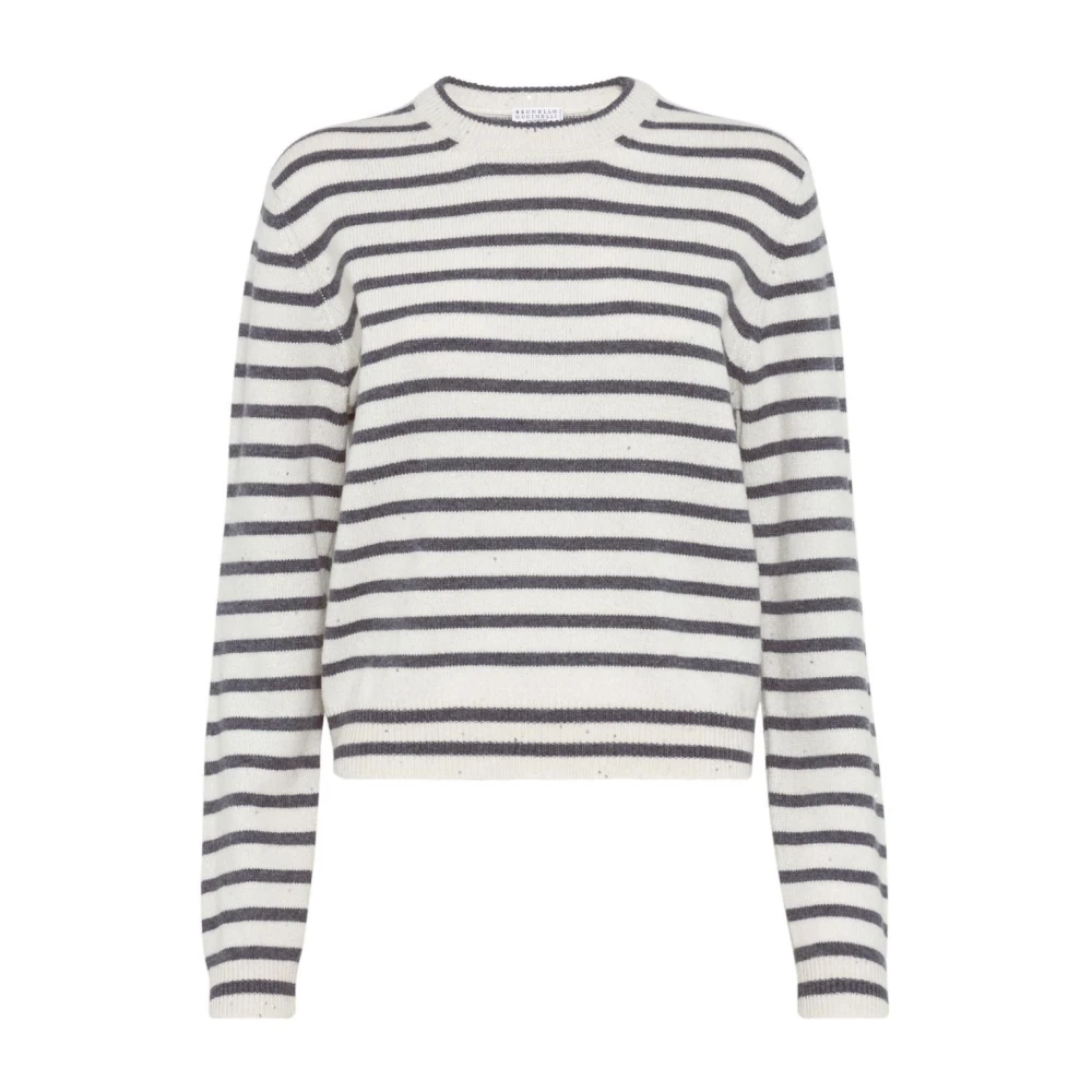 BRUNELLO CUCINELLI Casual Gestreept Jersey T-shirt Multicolor Dames