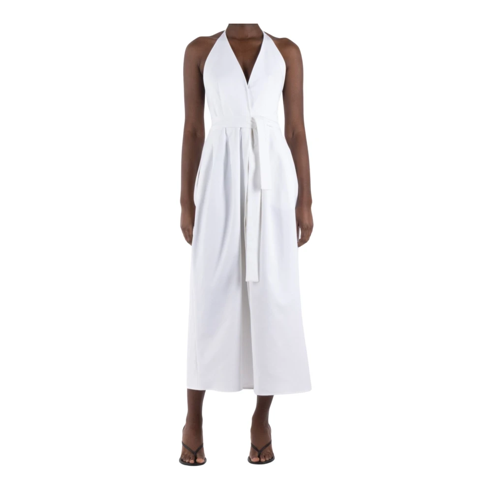 Max Mara Witte Katoenen Jurk White Dames