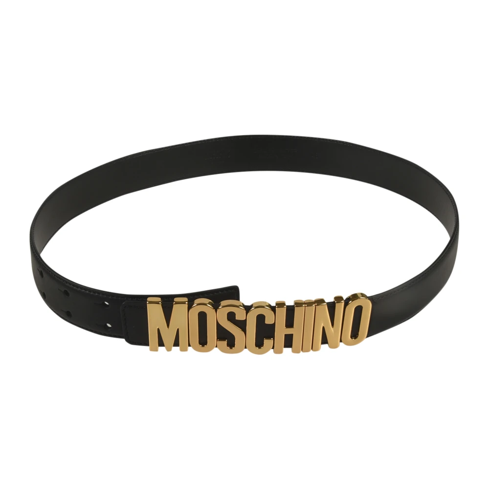 Moschino Stijlvolle Riemencollectie Black Heren