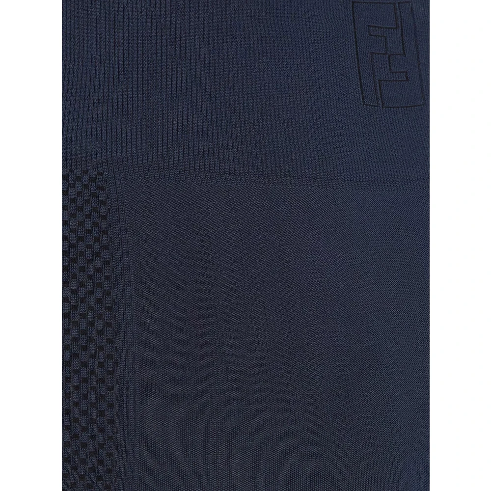 Fendi Naadloze Leggings met hoge taille en FF-patroon Blue Dames