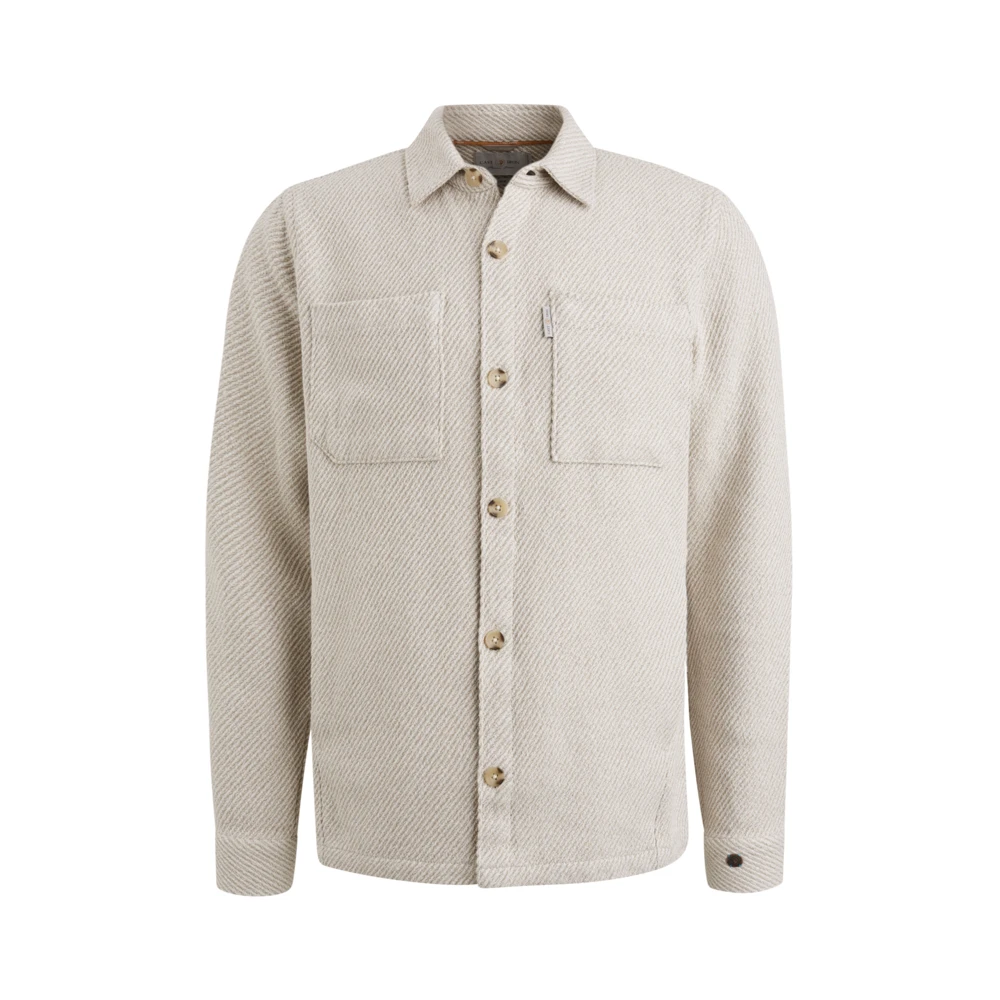 Cast Iron Gestructureerd Overshirt Lange Mouw Regular Fit Gray Heren