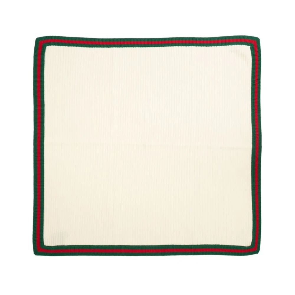Gucci Wollen Deken met Web White Unisex