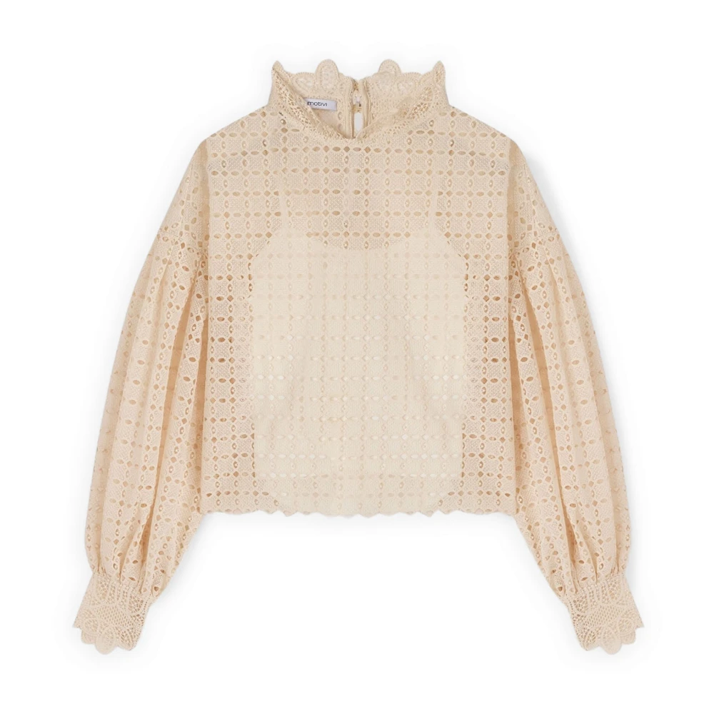 Motivi Vit Openwork Broderie Anglaise Blouse