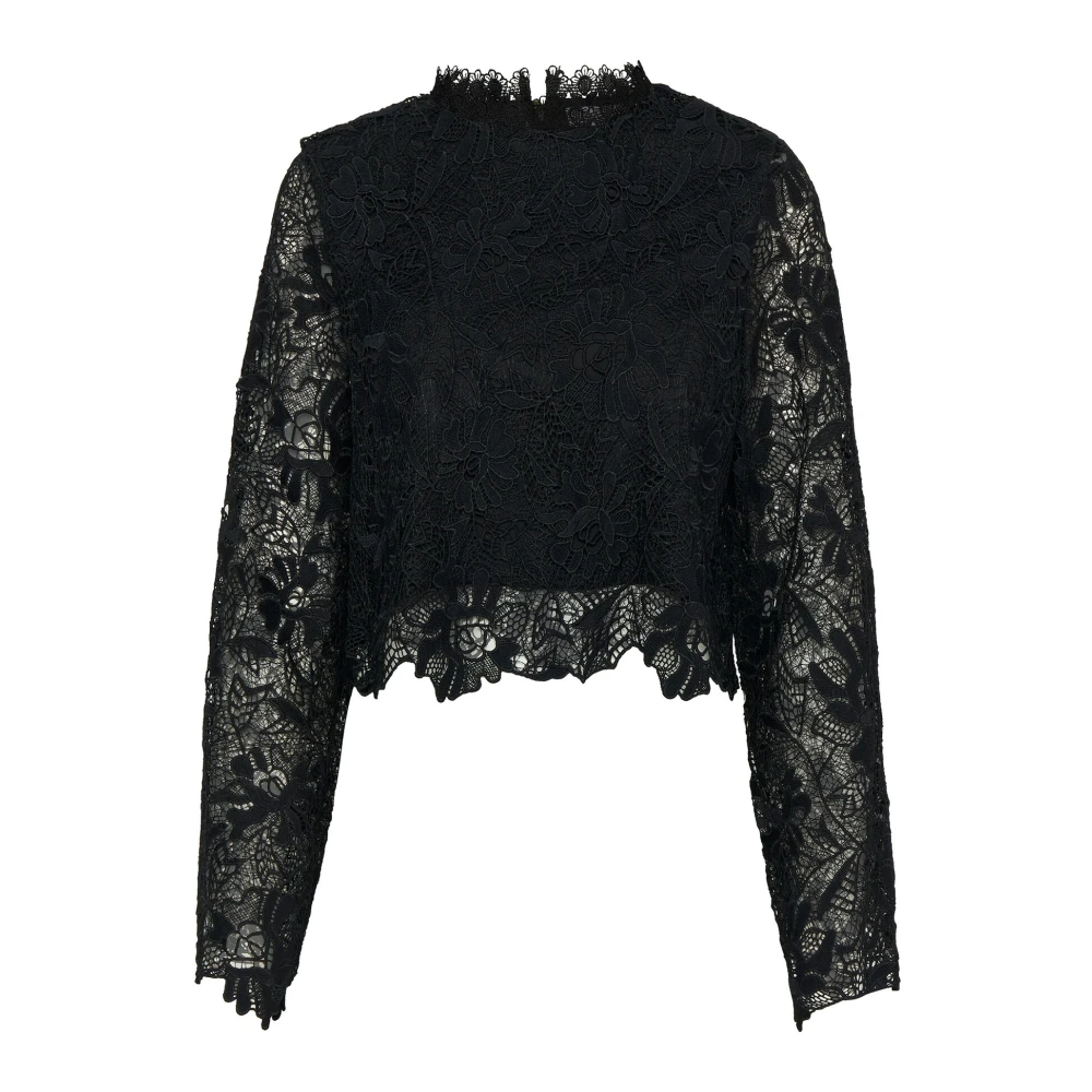 Saint Tropez Harlowsz Zwarte Kant Blouse Black Dames