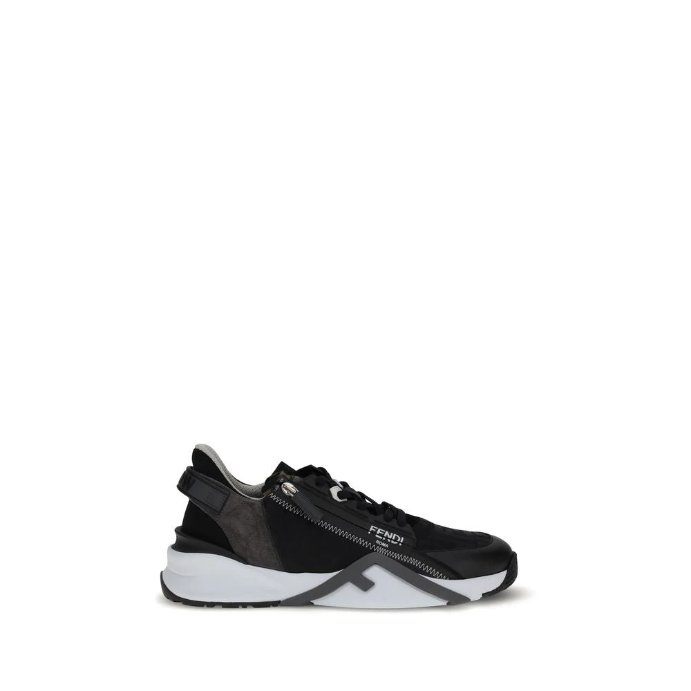 Fendi Flow Sneakers met elastische veters Heren Schoenen Zwart