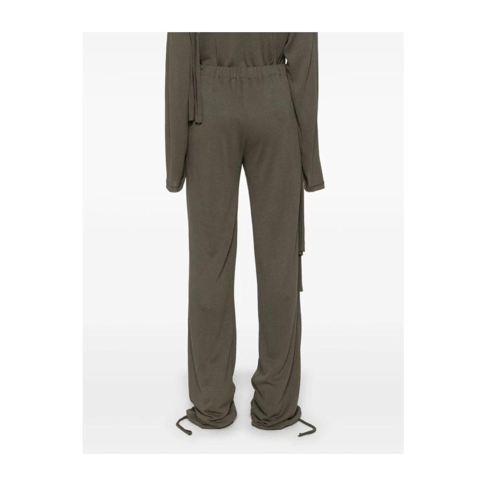 Ottolinger Groene Wrap Broek met Elastische Tailleband Green Dames