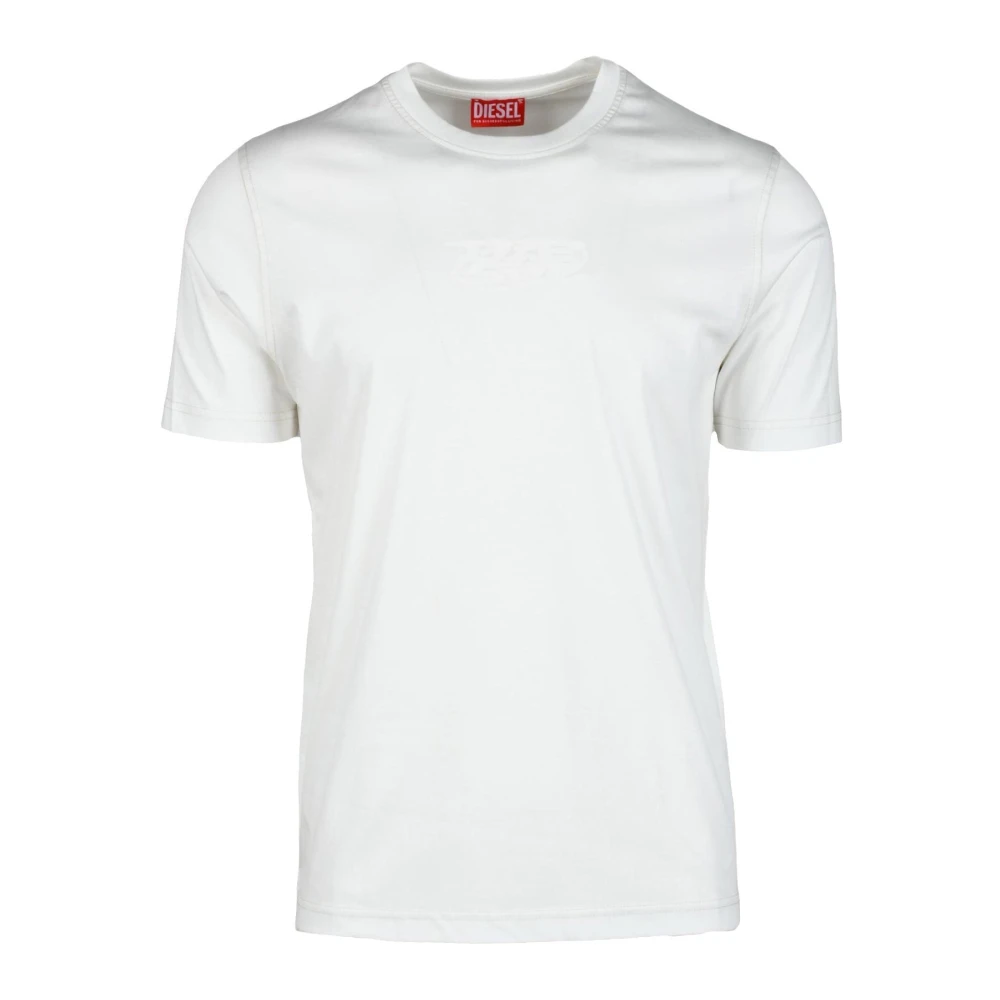 Diesel Katoen Elastaan T-shirt White Heren