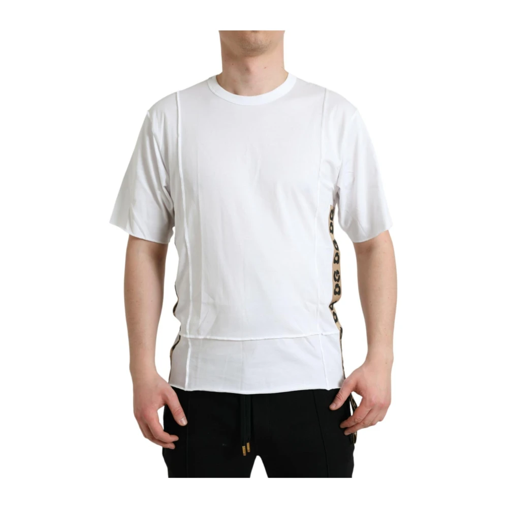 Dolce & Gabbana Men's White T-Shirts, Xs, Classic Logo Crewneck T-Shirt
