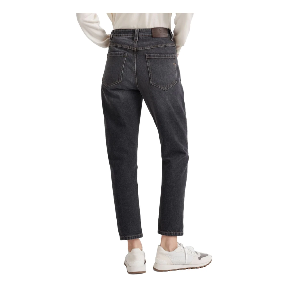 BRUNELLO CUCINELLI Moderne veelzijdige broek met iconische decoratie Gray Dames