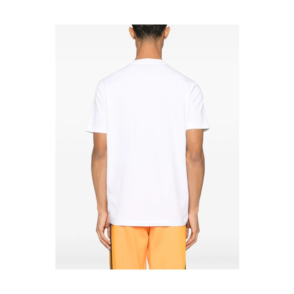 Iceberg Logo Print Crew Neck T-shirt White Heren