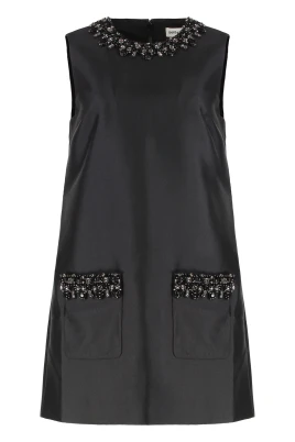 Embellished Trim Mini Dress