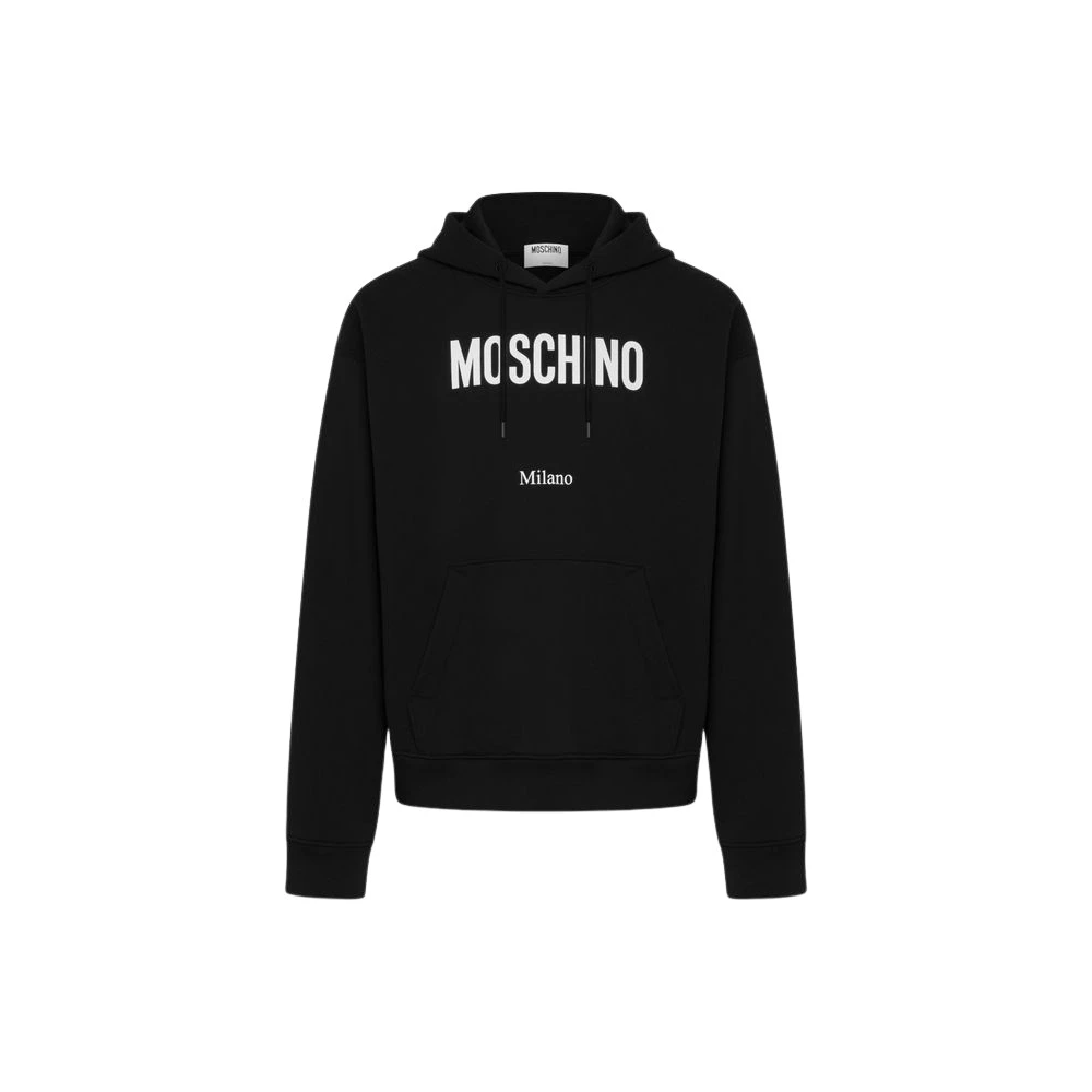 Moschino Unisex Black Printed Cotton Sweatshirt