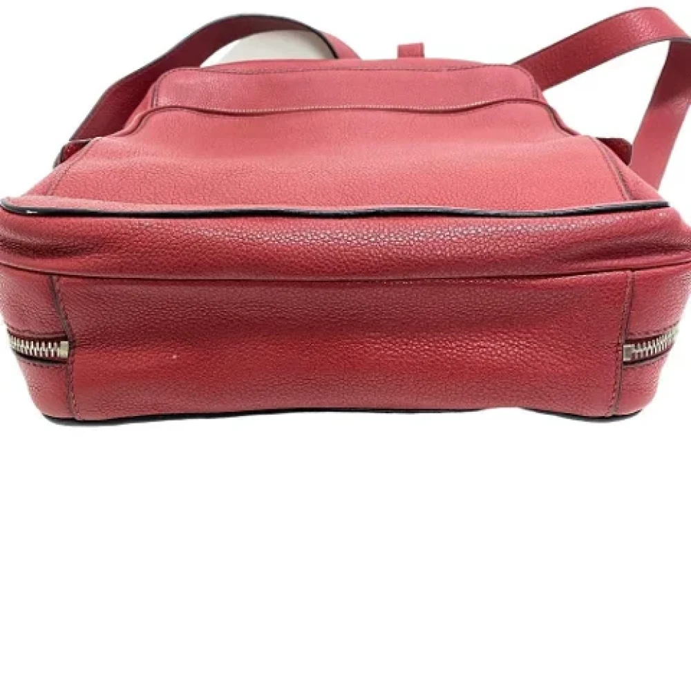 Prada Vintage Pre-owned Leather backpacks Red Dames