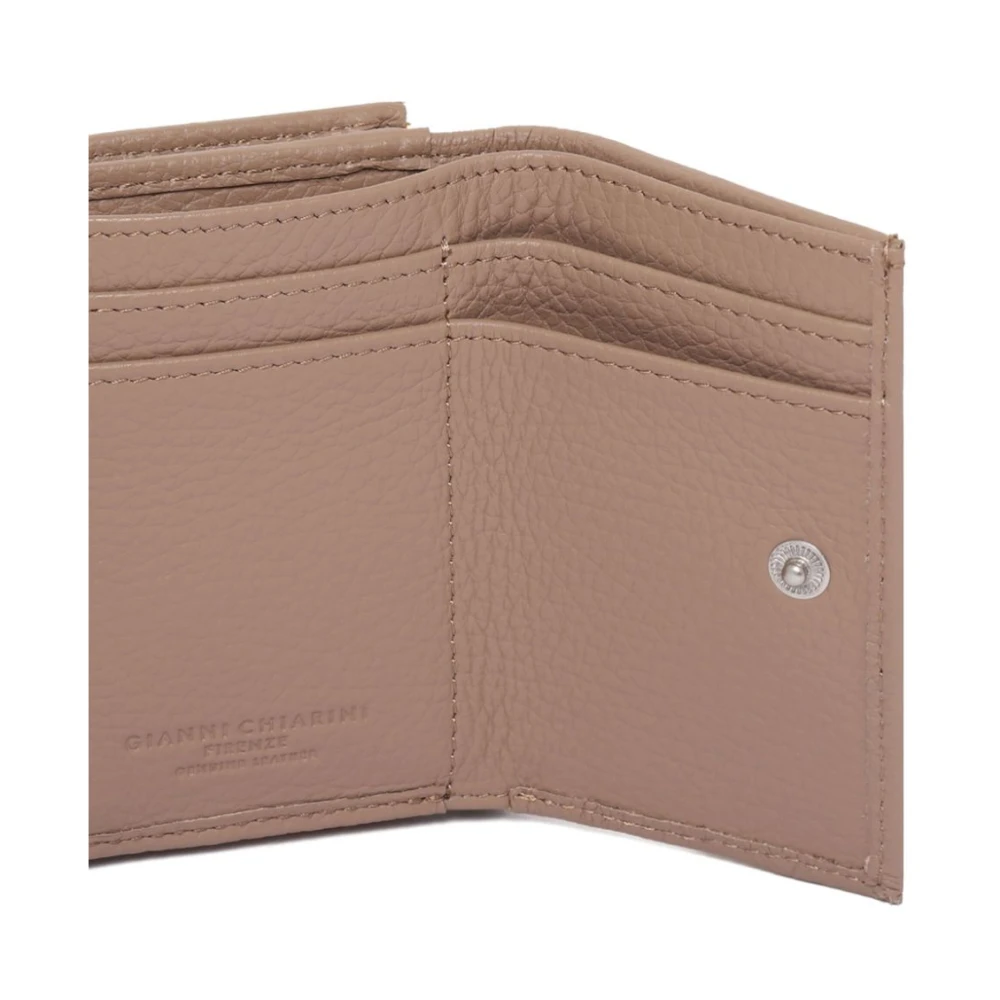 Gianni Chiarini Amandel Beige Lederen Bifold Tas Beige Dames