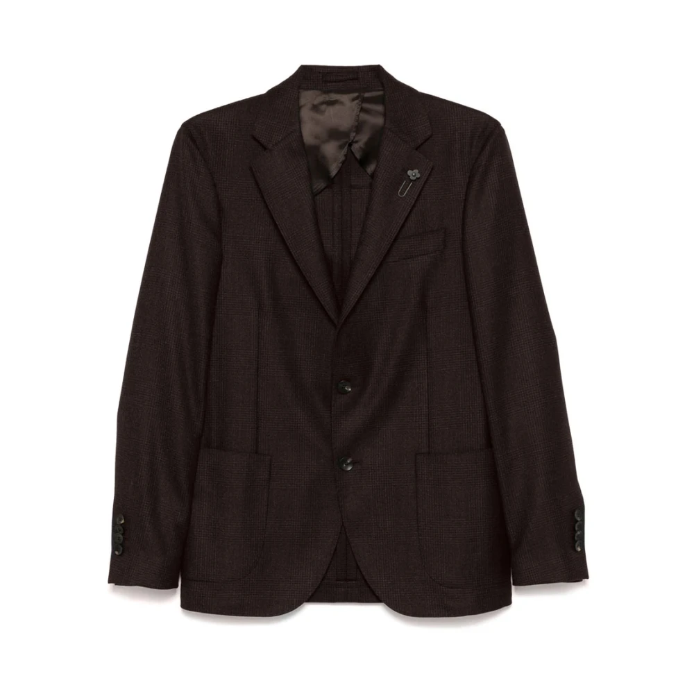 Lardini Italiaanse Wollen Blazer Brown Heren