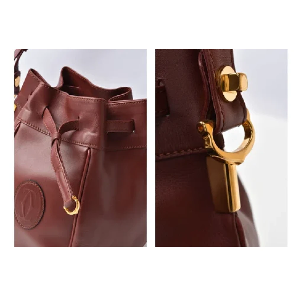 Cartier Vintage Pre-owned Leather shoulder-bags Brown Dames