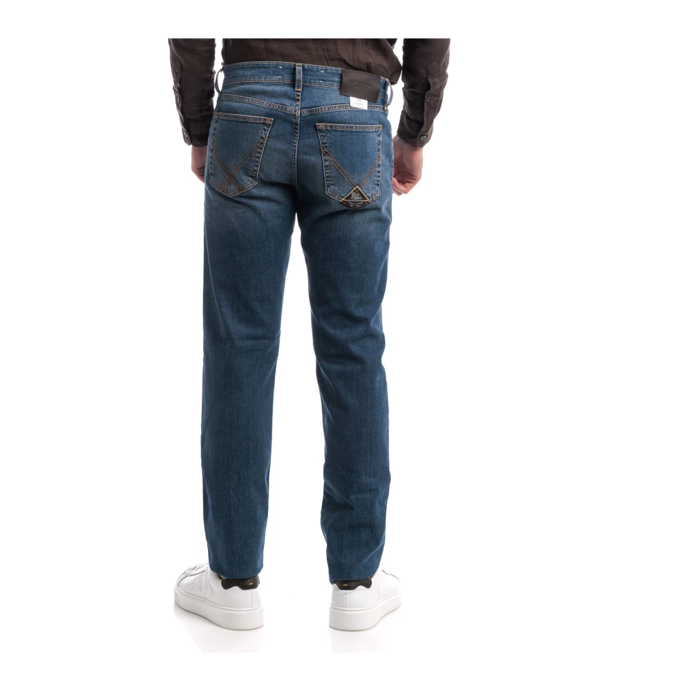Roy Roger's Denim Stretch Jeans Weared Style Blue Heren