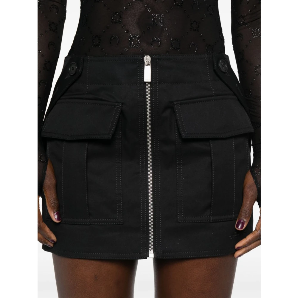 Off White Zwarte Rok met Zakken Black Dames