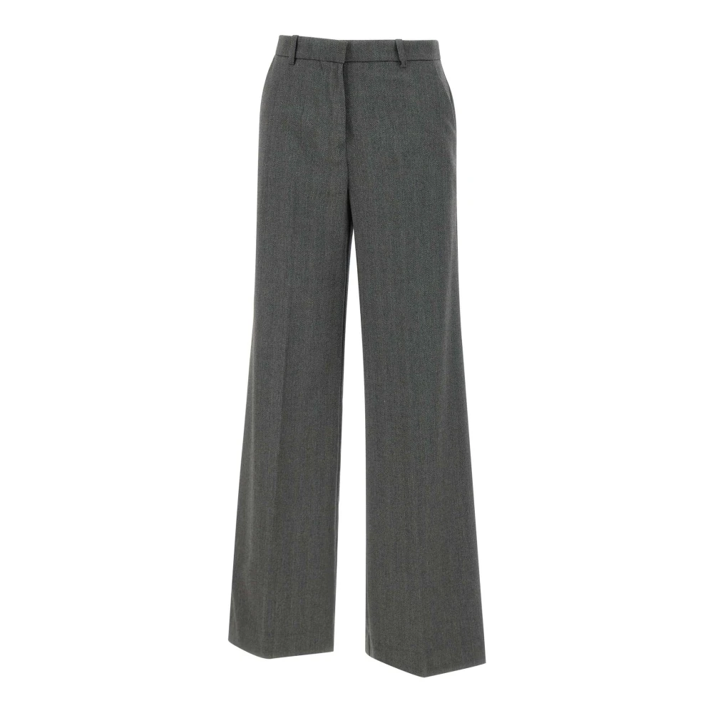 Kaos Viscose Broek met Gouden Draden Gray Dames