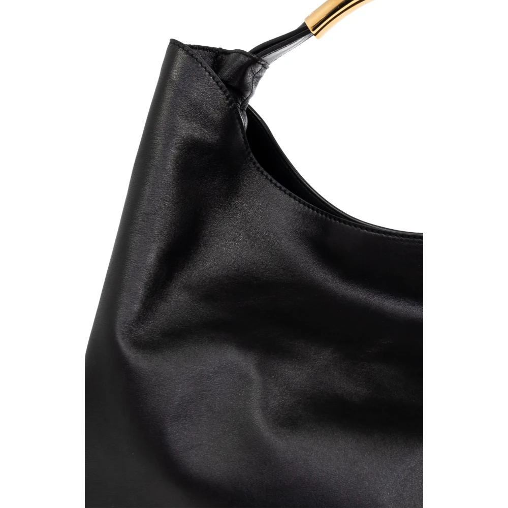 Moschino Leren shopper tas Black Dames