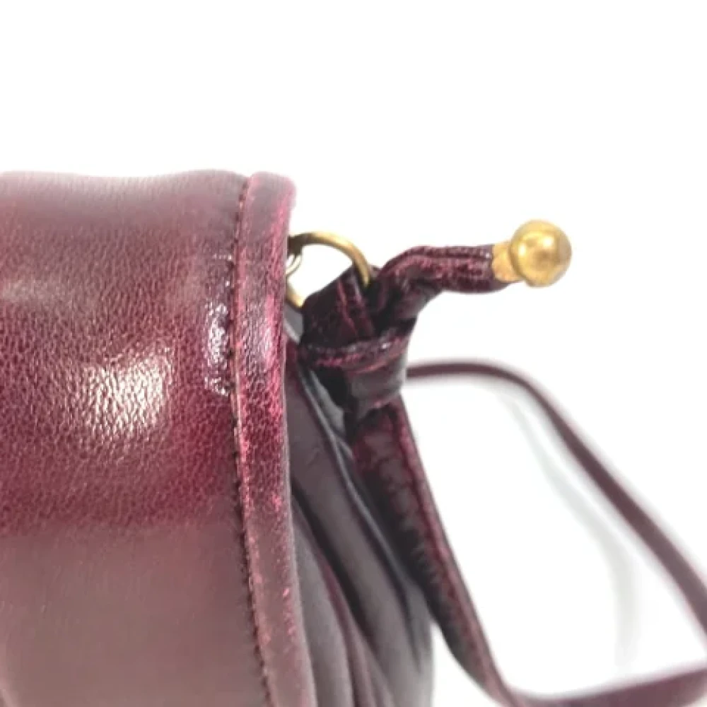 Dior Vintage Pre-owned Leather shoulder-bags Red Dames