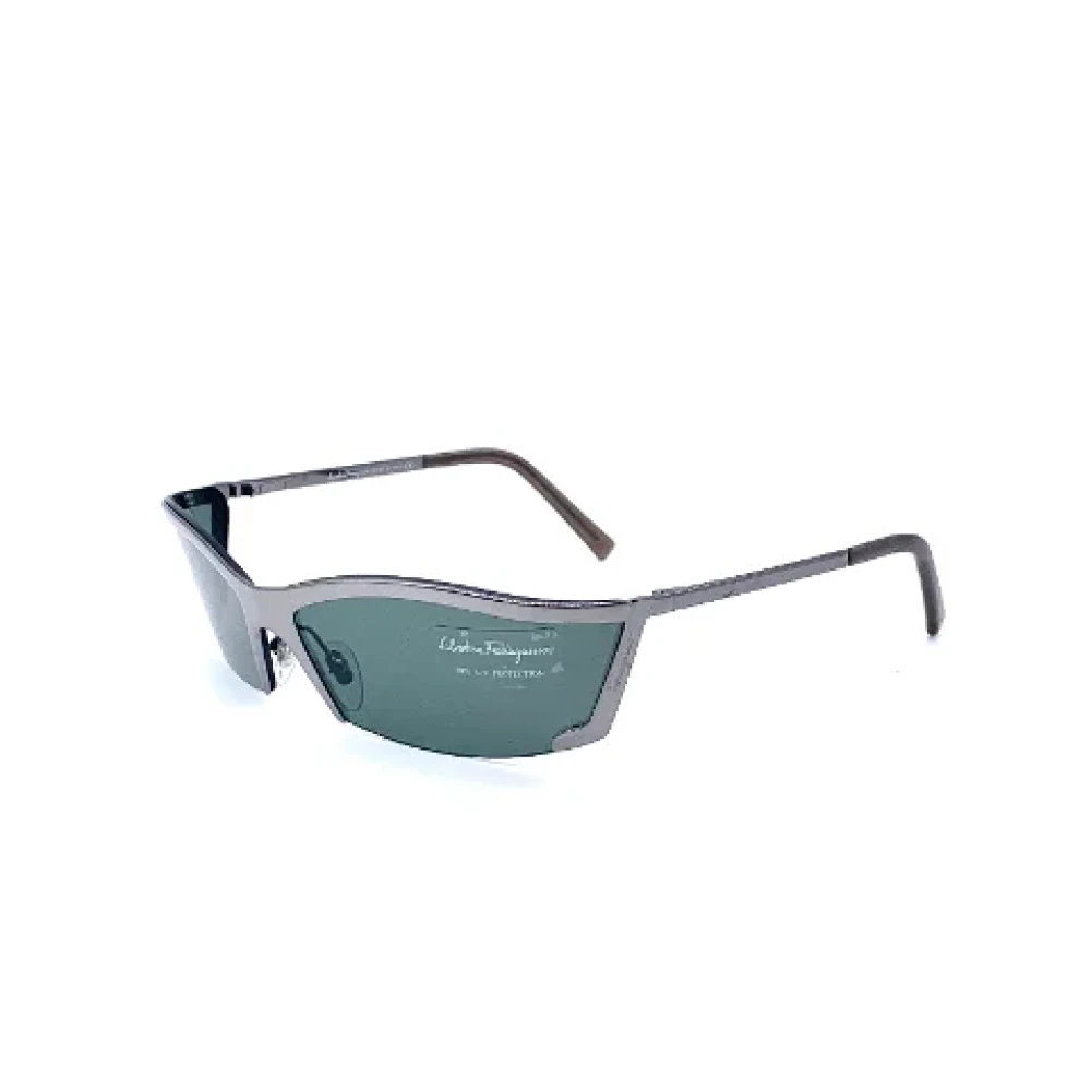 Salvatore Ferragamo Pre-owned Silver sunglasses Gray Dames