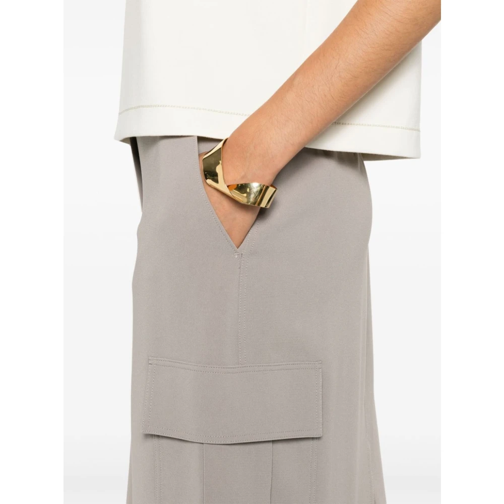 Theory Duifgrijze Midi Rok met Zakken Gray Dames