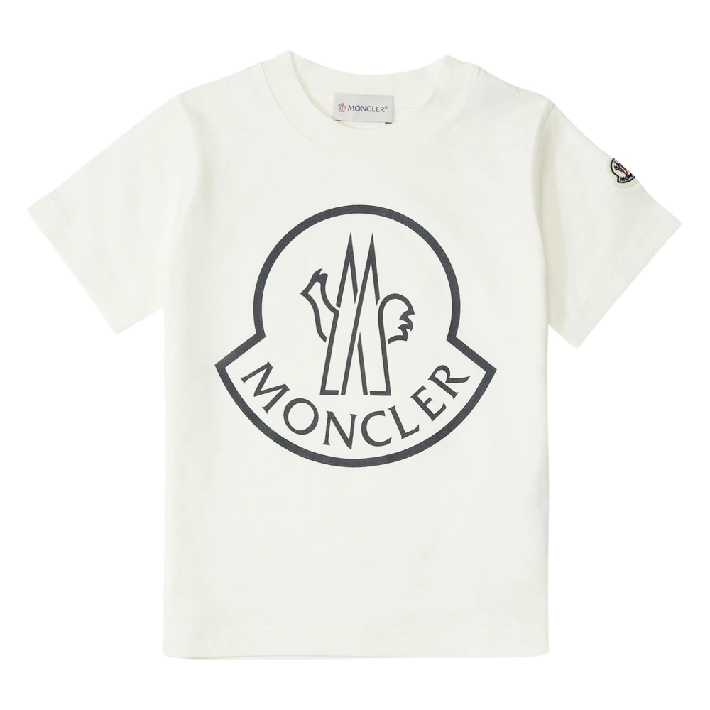 Moncler Boys Ivory Logo T-Shirt In