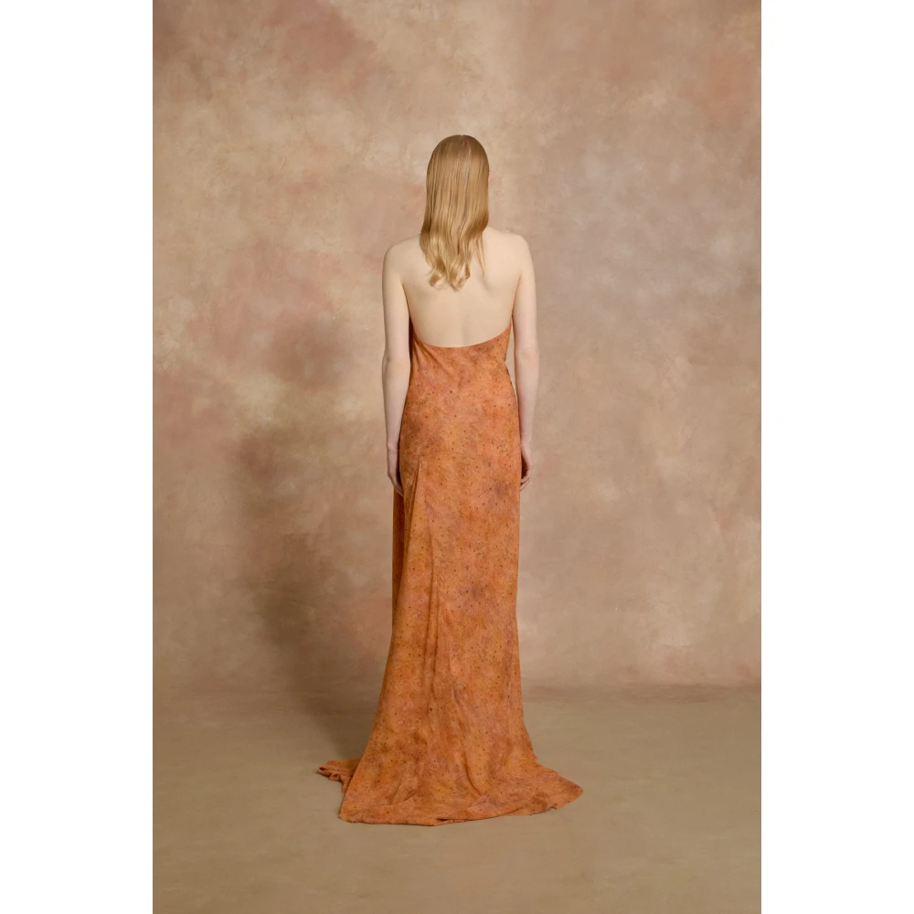 Cortana Lara lange jurk sora print Orange Dames