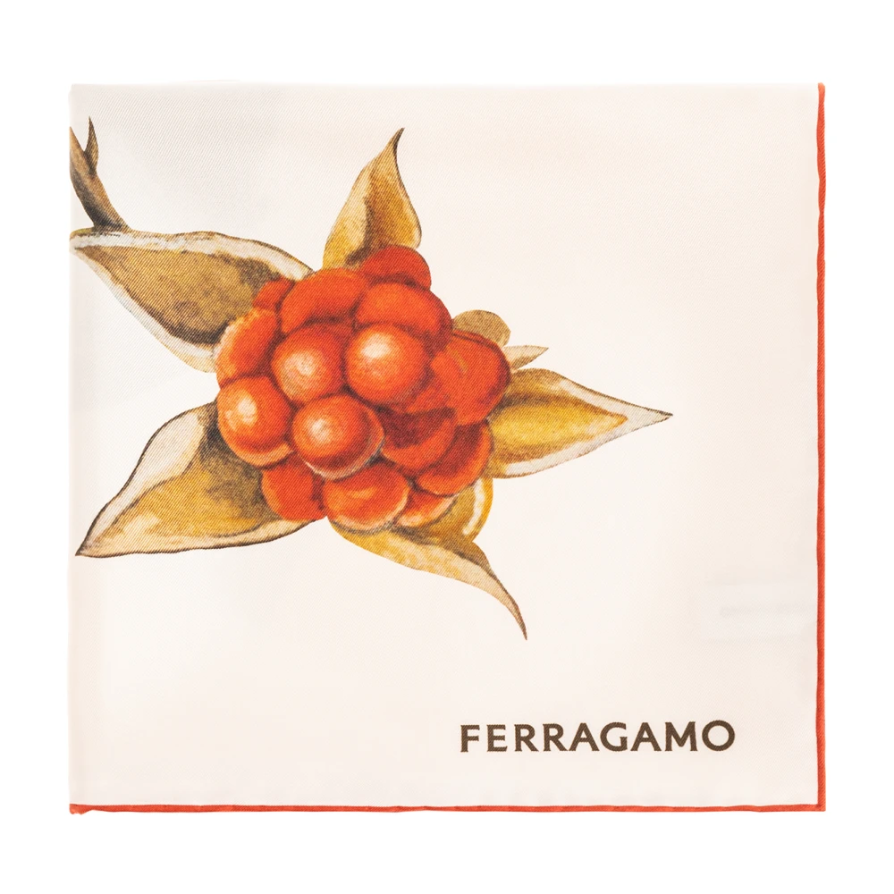 Salvatore Ferragamo Sjaal met logo Beige Dames