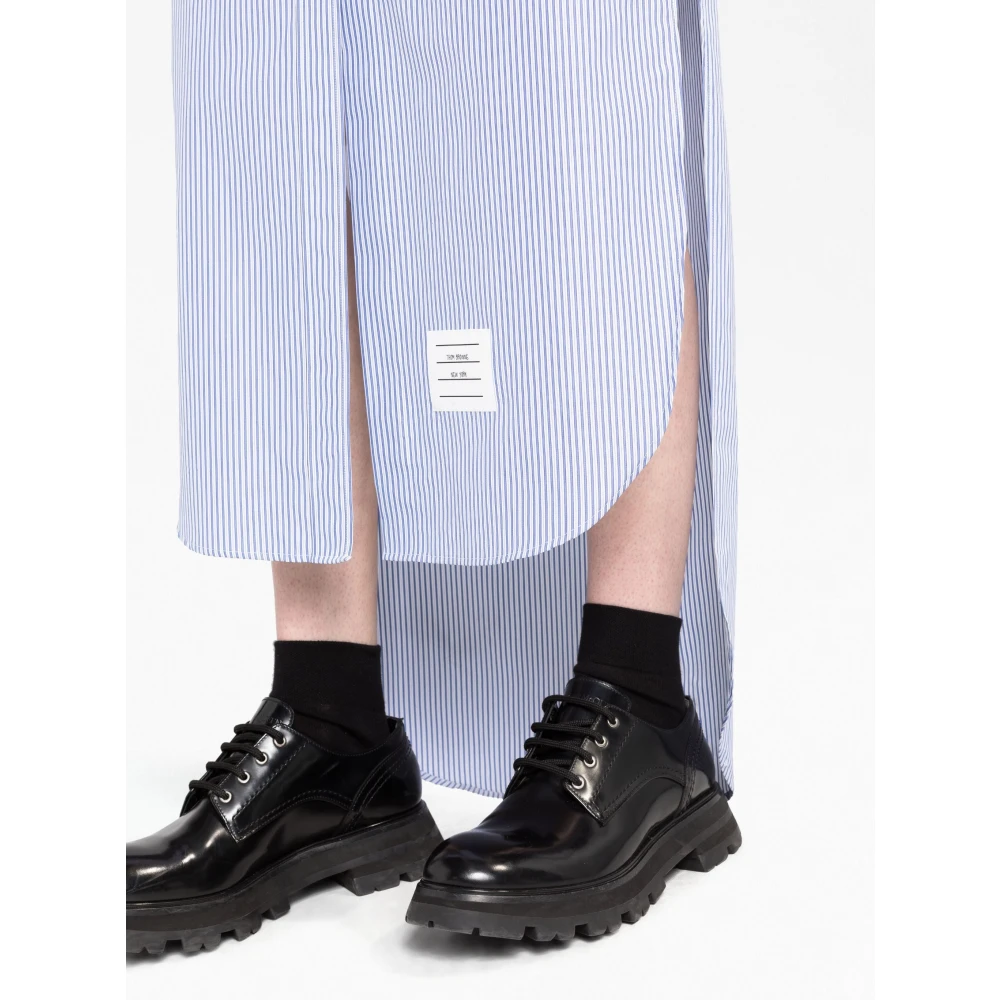 Thom Browne Gestreepte knoopsluiting overhemdjurk Blue Dames