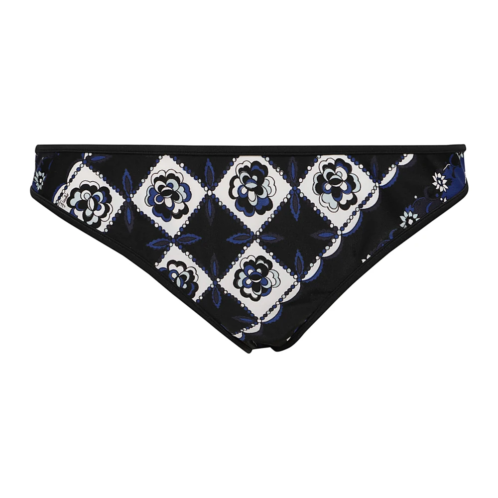 EMILIO PUCCI Navy Lycra Bikini Slipjes Multicolor Dames