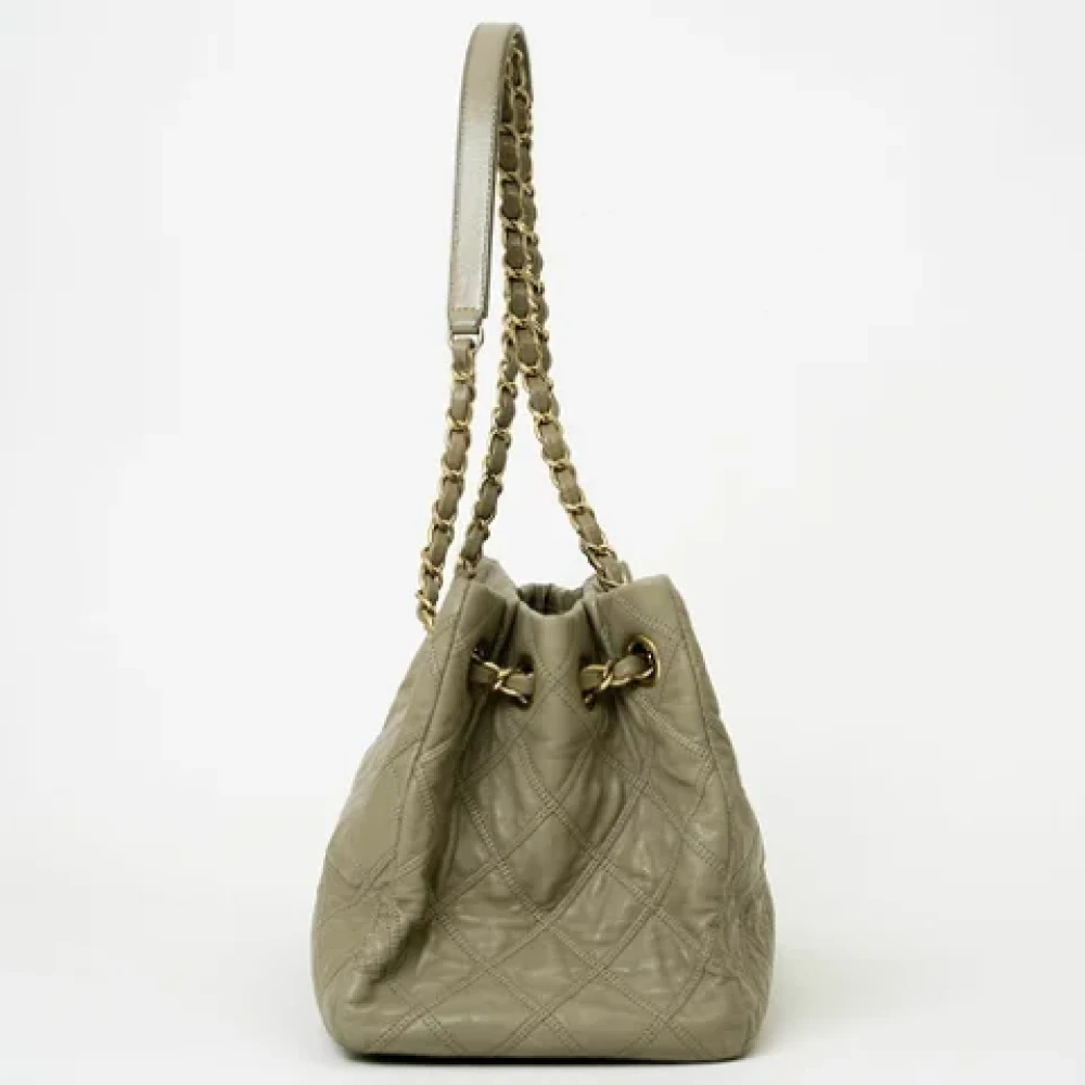 Chanel Vintage Pre-owned Leather shoulder-bags Beige Dames
