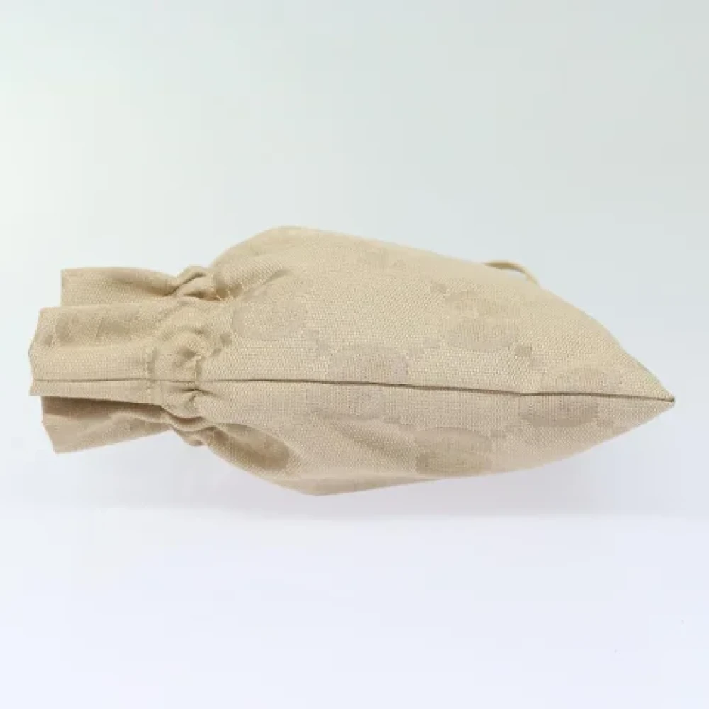 Gucci Vintage Pre-owned Canvas pouches Beige Dames