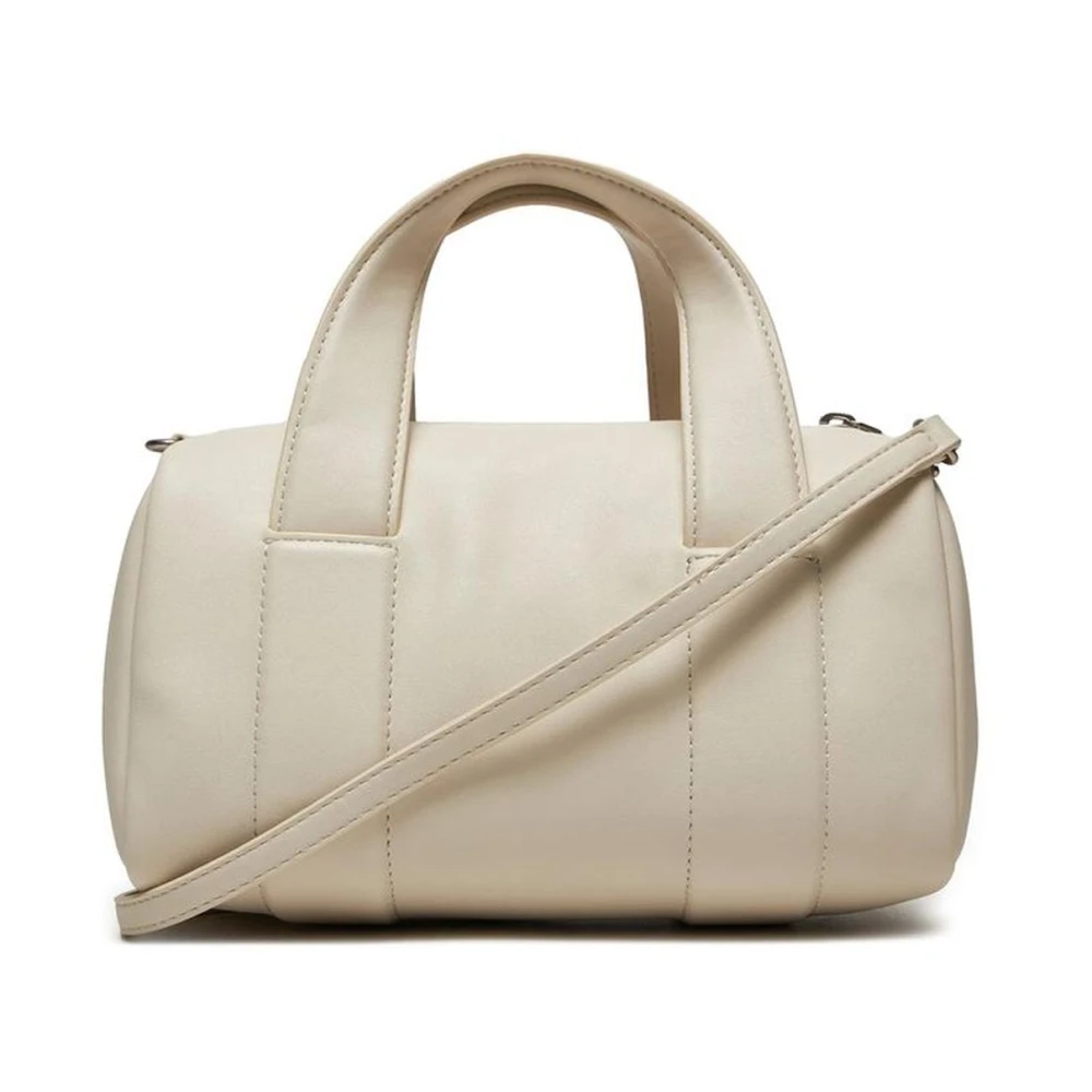 Calvin Klein Jeans Gestructureerde Synthetisch Leren Handtas Beige Dames