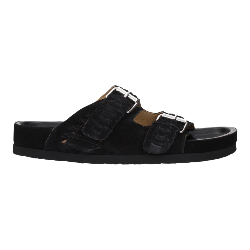 Isabel Marant , Sliders, Male, Black, 9 Uk, Lekson Sandals