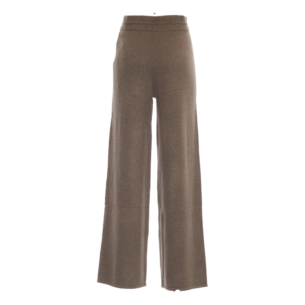 MC2 Saint Barth Hazelnut Palazzo Gebreide Broek Brown Dames