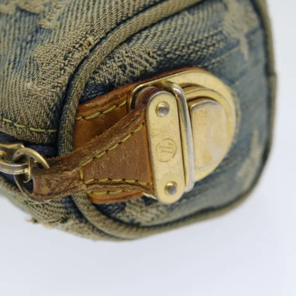 Louis Vuitton Vintage Pre-owned Denim pouches Blue Dames