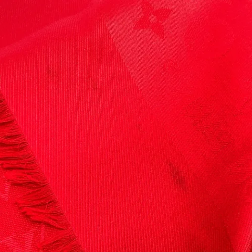 Louis Vuitton Vintage Pre-owned Fabric scarves Red Dames
