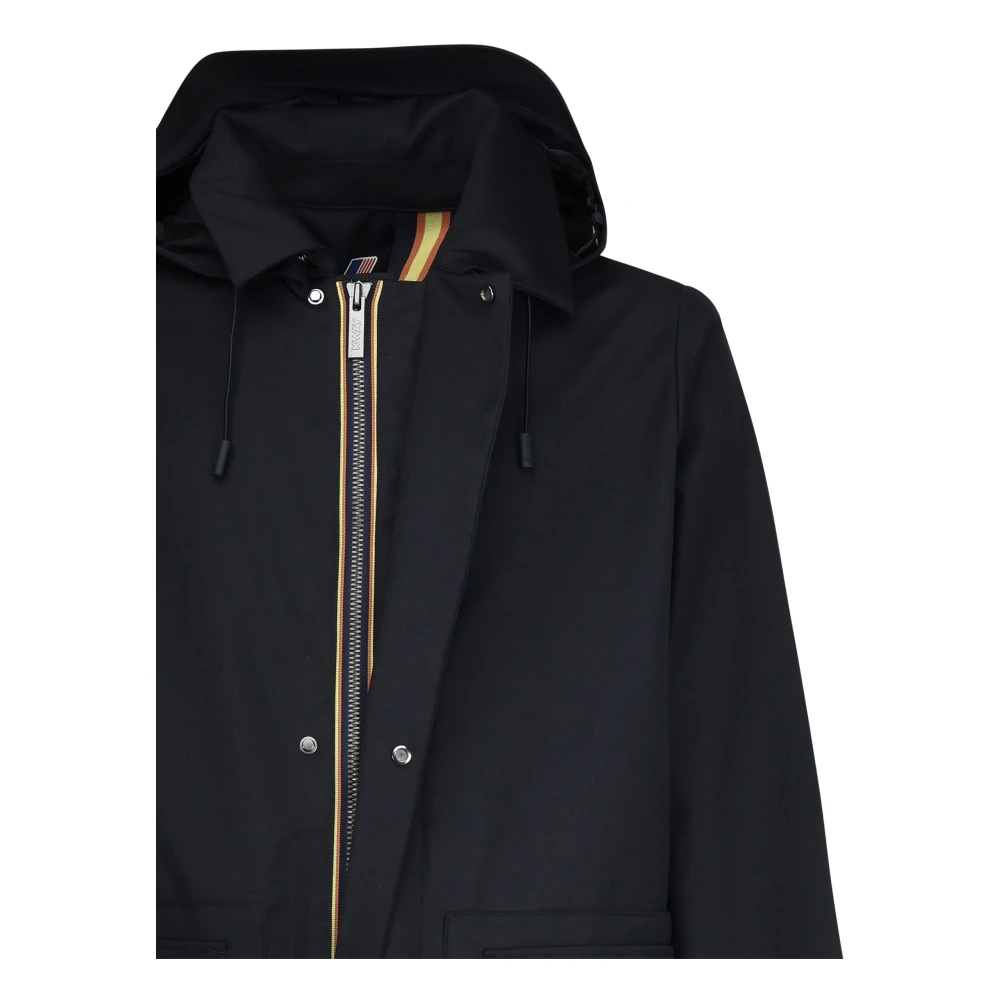 K-way Waterafstotende wollen jas met capuchon Blue Heren