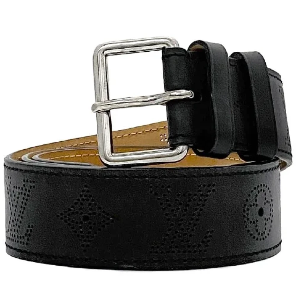 Louis Vuitton Vintage Pre-owned Leather belts Black Dames